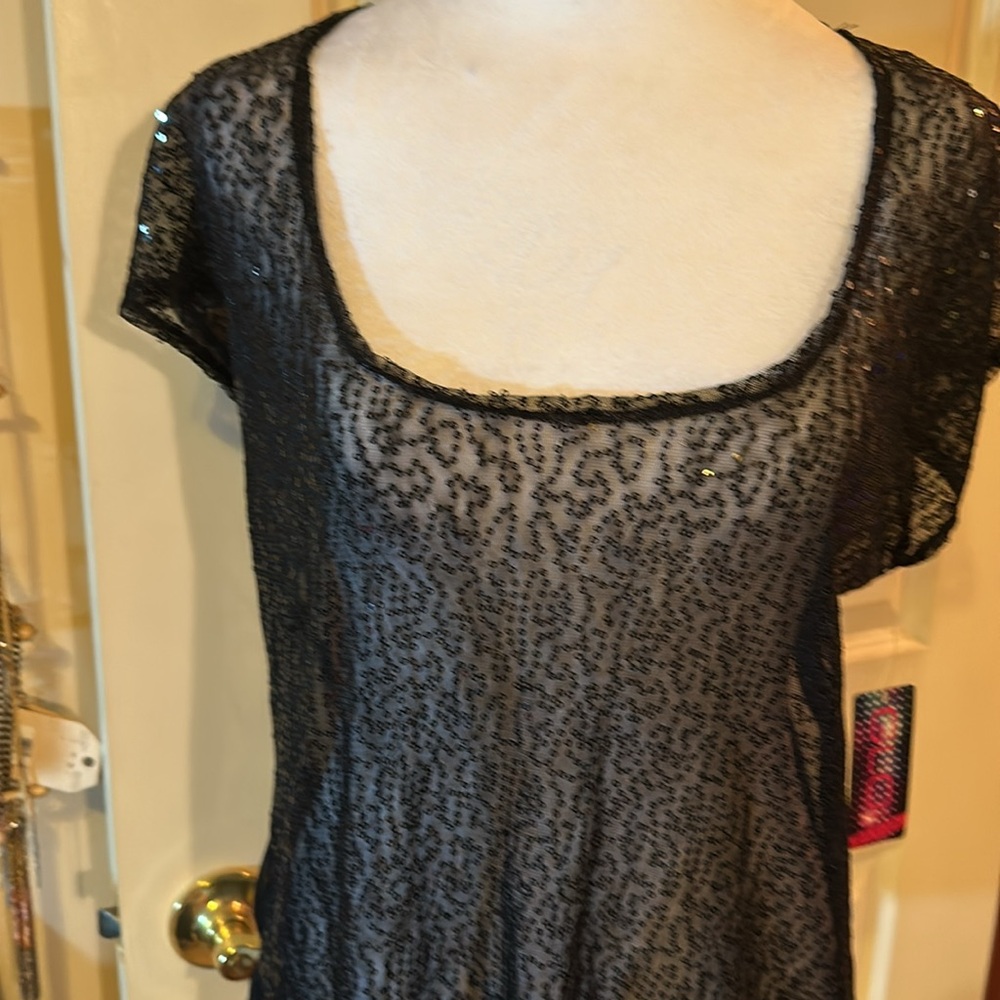 GLO see through sparkle top brand new w/ tags